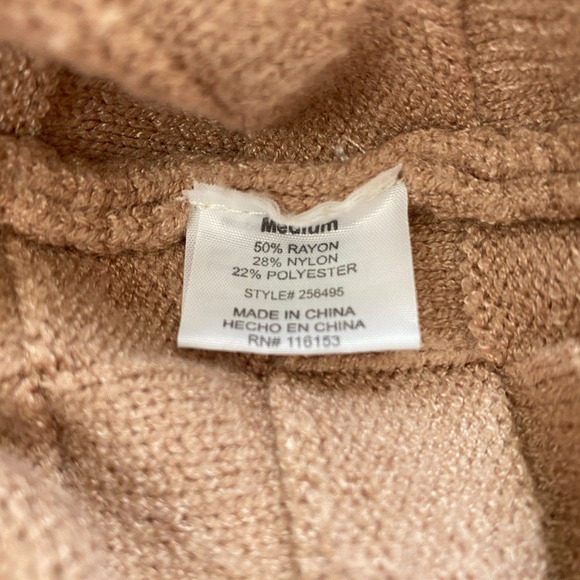 Poof Apparel Sweater Womens Medium Blush Dusty Pink Cropped Soft Girl Checkered - Picture 8 of 10